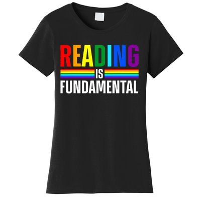 Cool Reading Art Library Bookworm Rainbow Book Women's T-Shirt