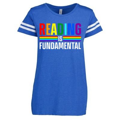 Cool Reading Art Library Bookworm Rainbow Book Enza Ladies Jersey Football T-Shirt