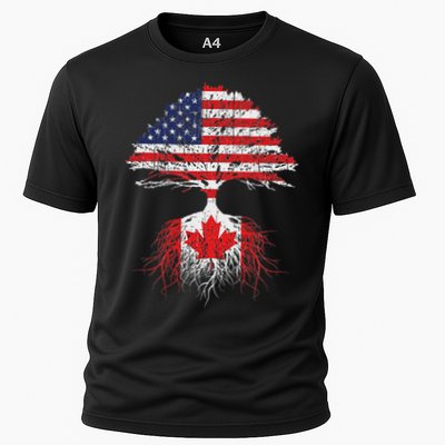 Canadian Roots American Grown Canada Flag Performance Shirt