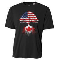 Canadian Roots American Grown Canada Flag Cooling Performance Crew T-Shirt