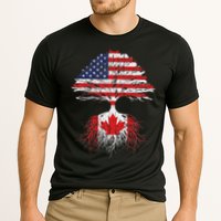 Canadian Roots American Grown Canada Flag Cooling Performance Crew T-Shirt