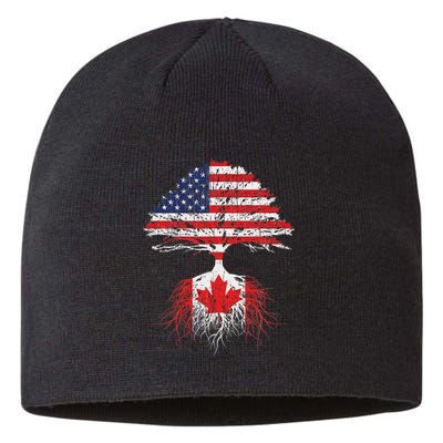 Canadian Roots American Grown Canada Flag Sustainable Beanie