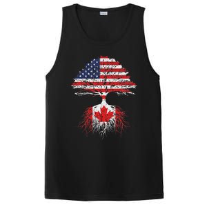 Canadian Roots American Grown Canada Flag PosiCharge Competitor Tank