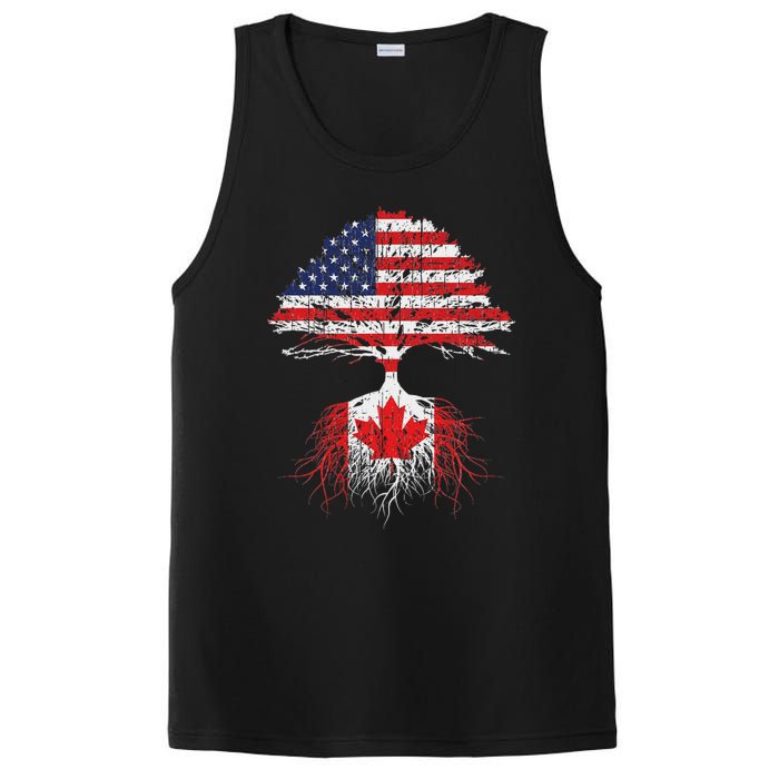 Canadian Roots American Grown Canada Flag PosiCharge Competitor Tank