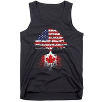 Canadian Roots American Grown Canada Flag Tank Top