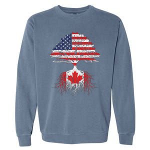 Canadian Roots American Grown Canada Flag Garment-Dyed Sweatshirt