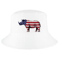 Cool Rhino Art Rhinoceros Usa Flag Cool Comfort Performance Bucket Hat