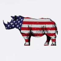 Cool Rhino Art Rhinoceros Usa Flag Cool Comfort Performance Bucket Hat