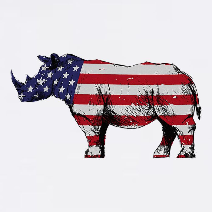 Cool Rhino Art Rhinoceros Usa Flag Cool Comfort Performance Bucket Hat