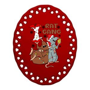 Christmas Remy And Emile Rat Gang Anyone Can Cook Christmas Ceramic Oval Ornament