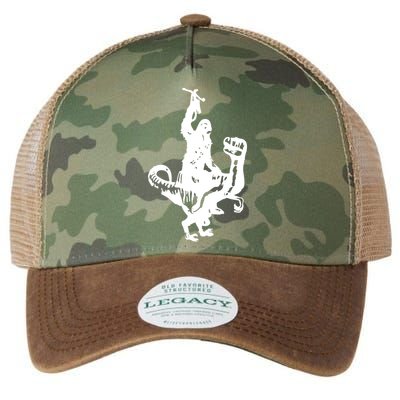 Chewbacca Riding A Velociraptor Dinosaur Legacy Tie Dye Trucker Hat