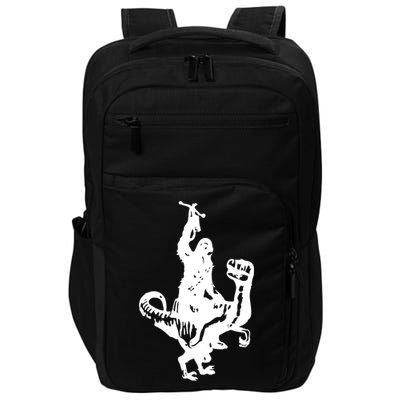 Chewbacca Riding A Velociraptor Dinosaur Impact Tech Backpack