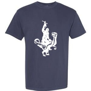 Chewbacca Riding A Velociraptor Dinosaur Garment-Dyed Heavyweight T-Shirt