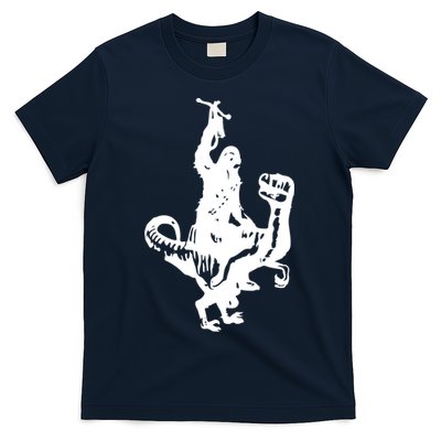Chewbacca Riding A Velociraptor Dinosaur T-Shirt