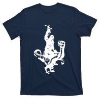 Chewbacca Riding A Velociraptor Dinosaur T-Shirt