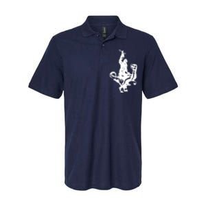 Chewbacca Riding A Velociraptor Dinosaur Softstyle Adult Sport Polo