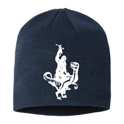 Chewbacca Riding A Velociraptor Dinosaur Sustainable Beanie