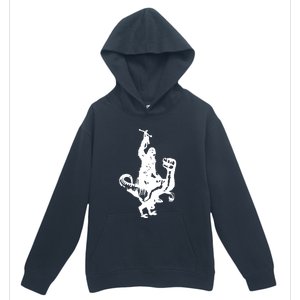 Chewbacca Riding A Velociraptor Dinosaur Urban Pullover Hoodie