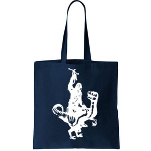 Chewbacca Riding A Velociraptor Dinosaur Tote Bag