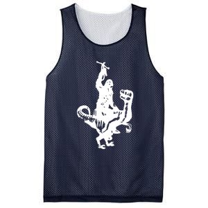 Chewbacca Riding A Velociraptor Dinosaur Mesh Reversible Basketball Jersey Tank