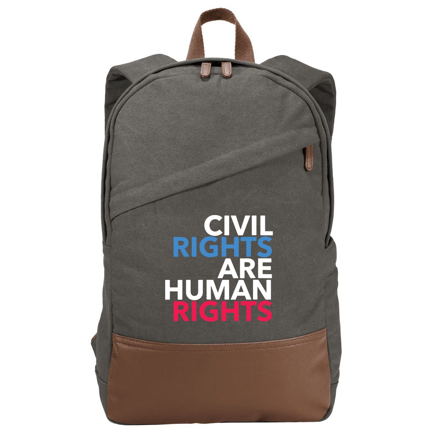 Civil Rights Are Human Rights Premium Cotton Canvas Backpack