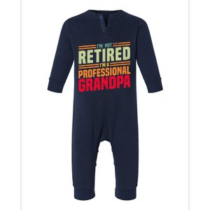 Cool Retirement Art For Dad Retired Professional Grandpa Infant Fleece One Piece