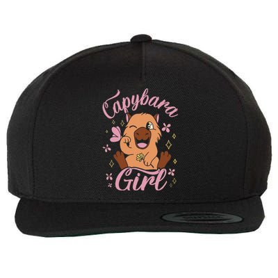 Capybara Rodent Animals Capybaras Funny Capybara Wool Snapback Cap