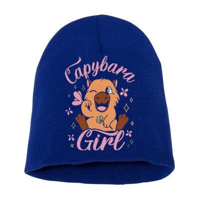 Capybara Rodent Animals Capybaras Funny Capybara Short Acrylic Beanie