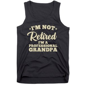 Cool Retirement Art For Dad Retired Professional Grandpa Tank Top