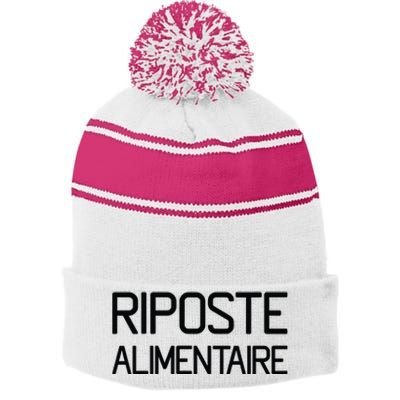 Clpressfr Riposte Alimentaire Stripe Pom Pom Beanie