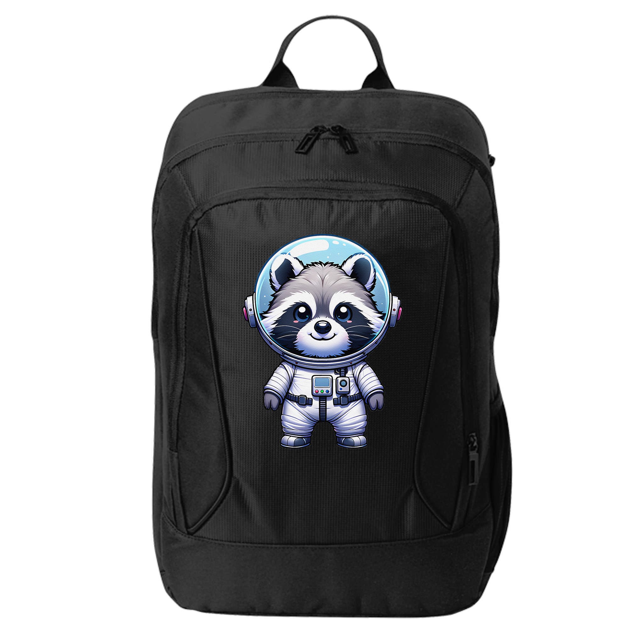 Cute Raccoon Astronaut Helmet Space Cute City Backpack