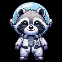 Cute Raccoon Astronaut Helmet Space Cute City Backpack