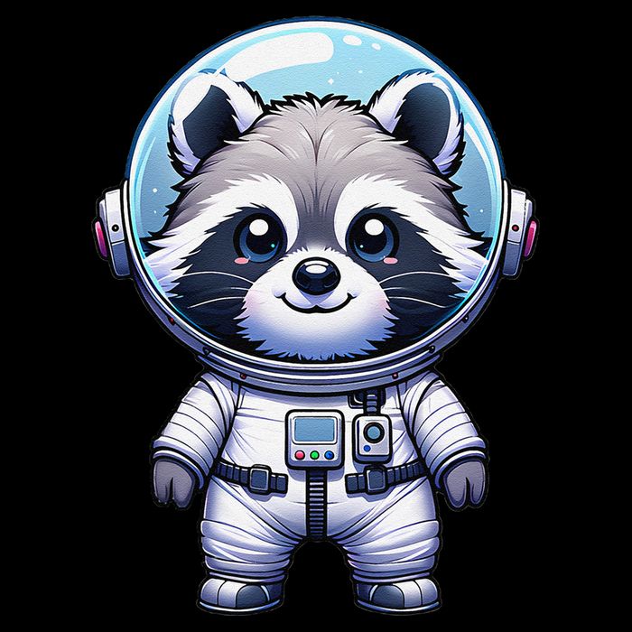 Cute Raccoon Astronaut Helmet Space Cute City Backpack