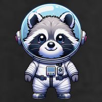 Cute Raccoon Astronaut Helmet Space Cute Adult Drive Performance Visor