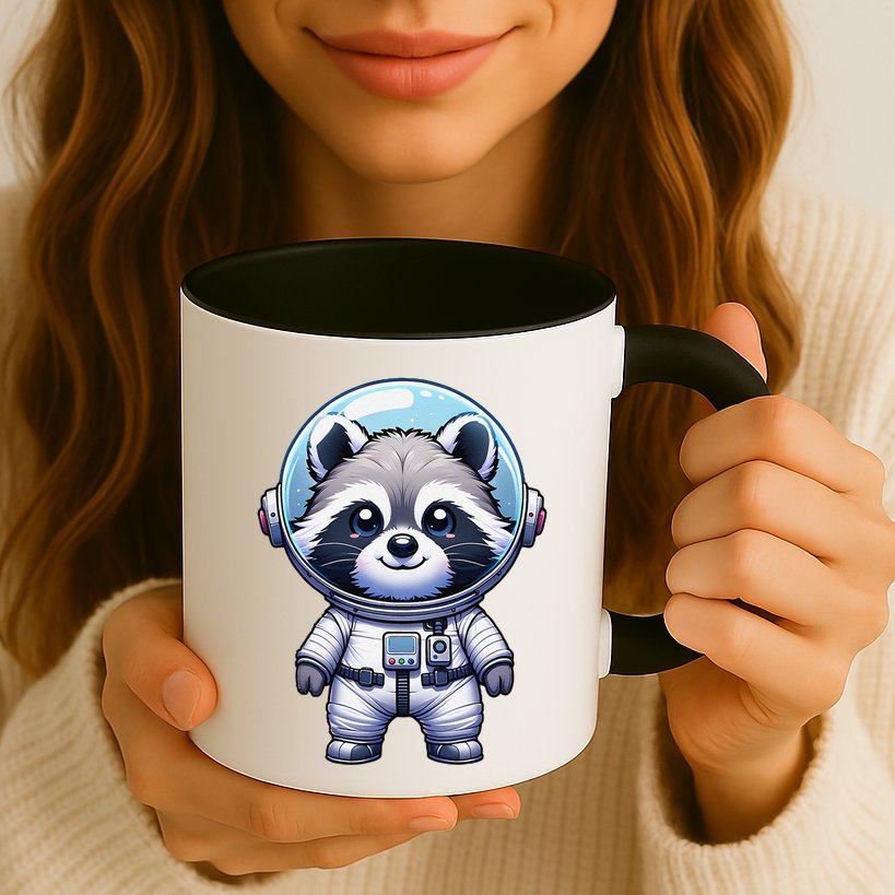 Cute Raccoon Astronaut Helmet Space Cute Mug