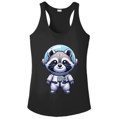 Cute Raccoon Astronaut Helmet Space Cute Ladies PosiCharge Competitor Racerback Tank