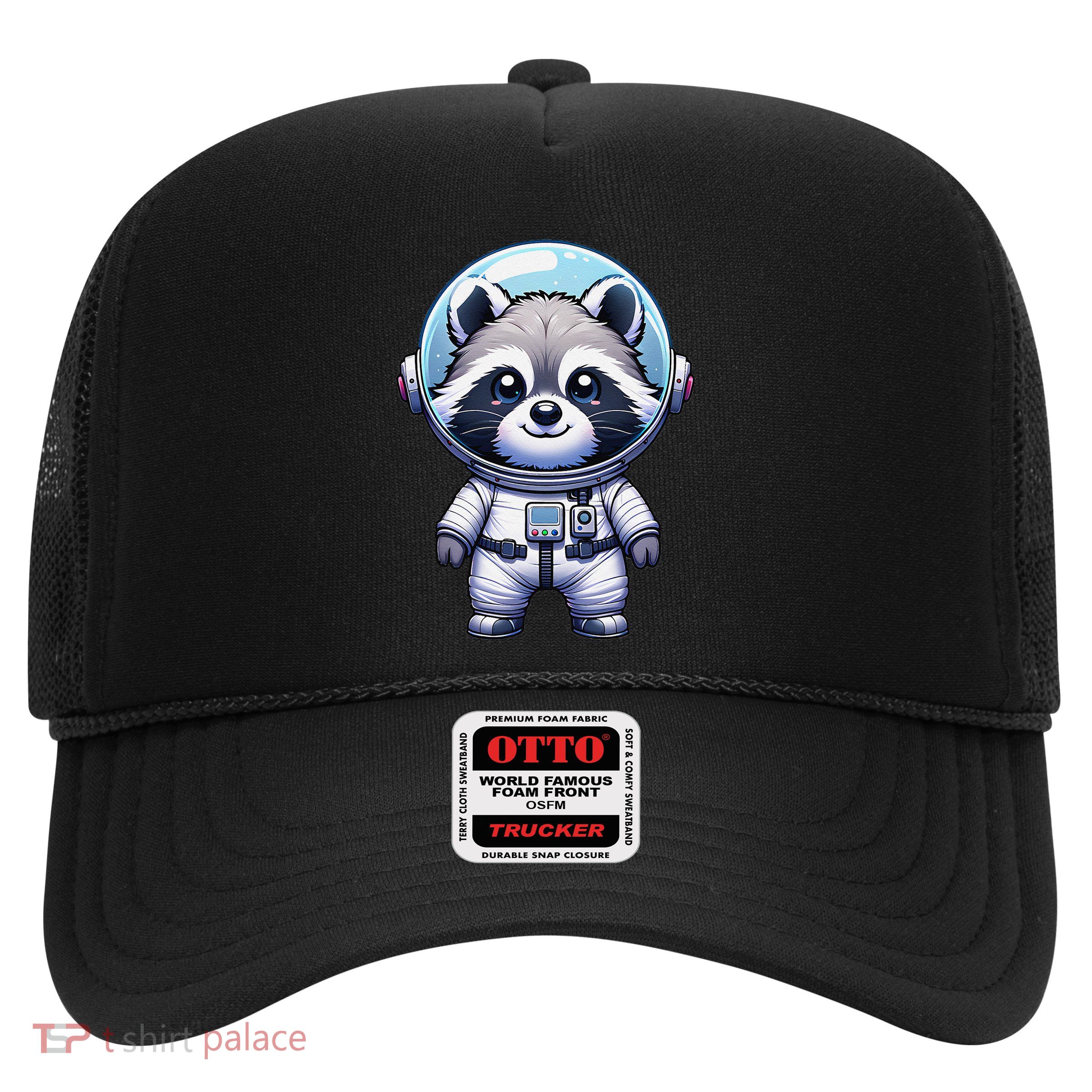 Cute Raccoon Astronaut Helmet Space Cute Trucker Hat