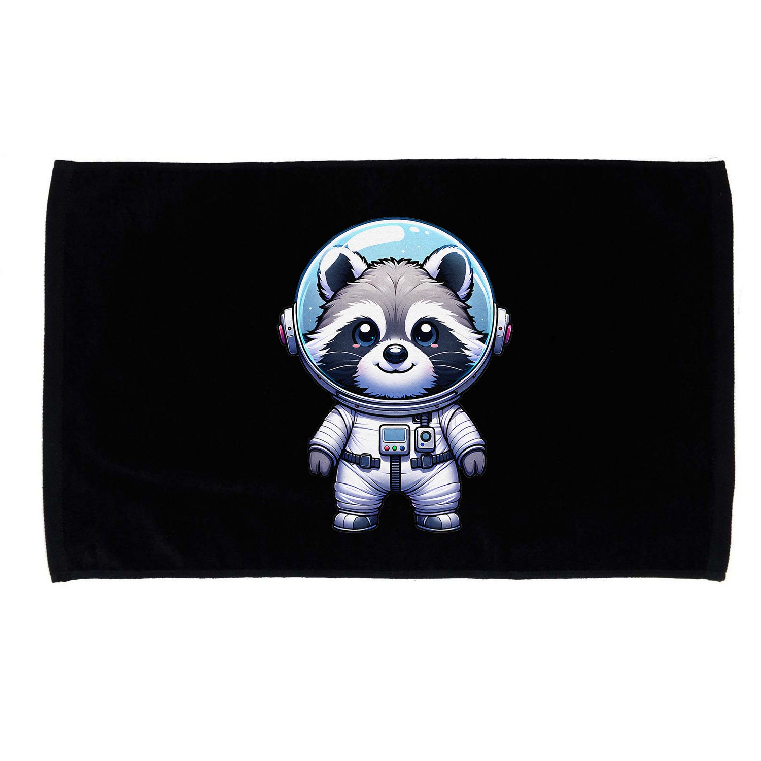Cute Raccoon Astronaut Helmet Space Cute Microfiber Hand Towel