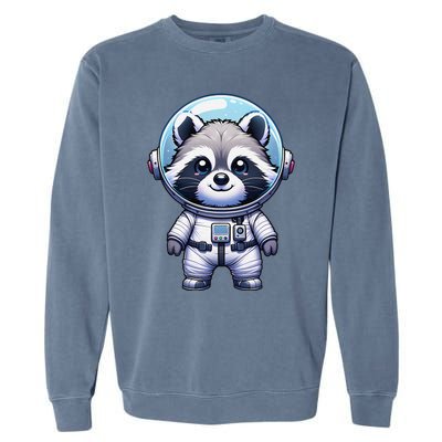 Cute Raccoon Astronaut Helmet Space Cute Garment-Dyed Sweatshirt