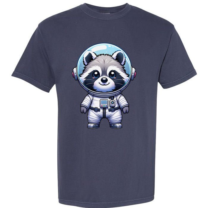 Cute Raccoon Astronaut Helmet Space Cute Garment-Dyed Heavyweight T-Shirt