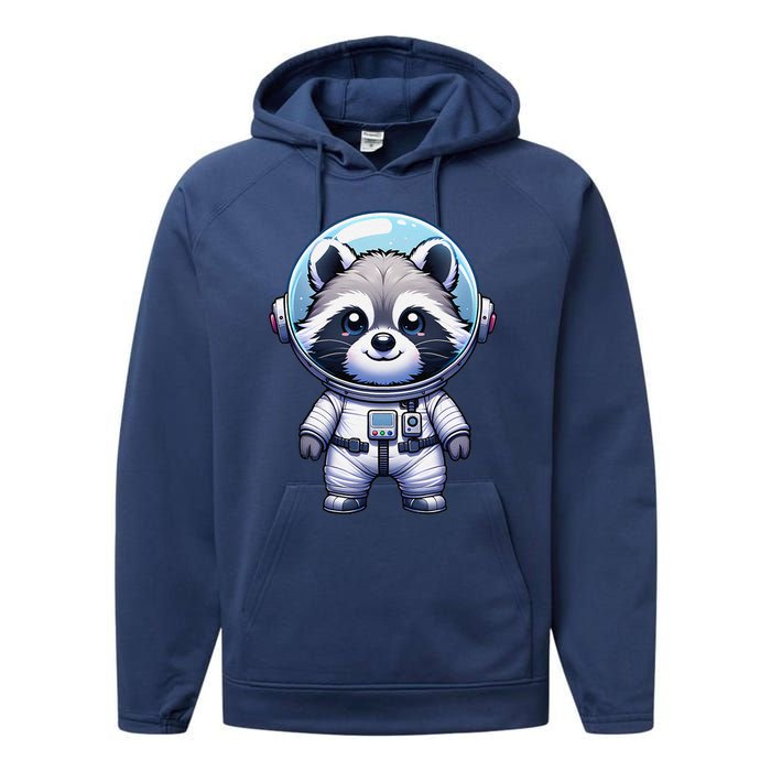 Cute Raccoon Astronaut Helmet Space Cute Performance Fleece Hoodie