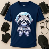 Cute Raccoon Astronaut Helmet Space Cute Cooling Performance Crew T-Shirt