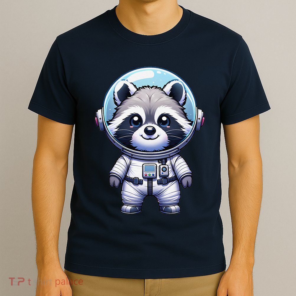 Cute Raccoon Astronaut Helmet Space Cute T-Shirt