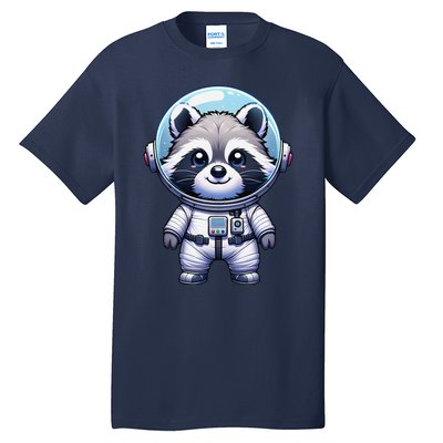 Cute Raccoon Astronaut Helmet Space Cute Tall T-Shirt