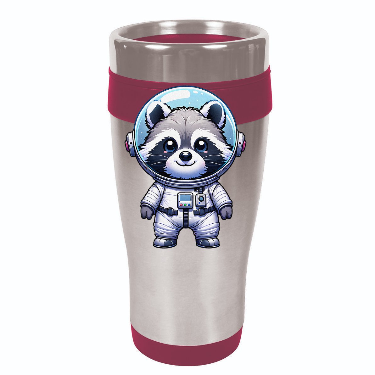 Cute Raccoon Astronaut Helmet Space Cute V-Neck T-Shirt
