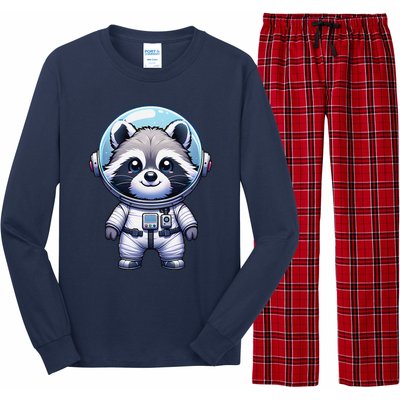 Cute Raccoon Astronaut Helmet Space Cute Long Sleeve Pajama Set