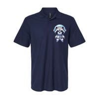 Cute Raccoon Astronaut Helmet Space Cute Softstyle Adult Sport Polo