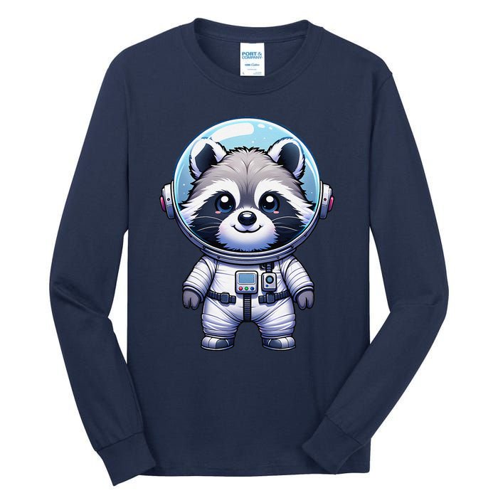 Cute Raccoon Astronaut Helmet Space Cute Tall Long Sleeve T-Shirt