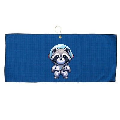 Cute Raccoon Astronaut Helmet Space Cute Large Microfiber Waffle Golf Towel