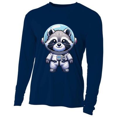 Cute Raccoon Astronaut Helmet Space Cute Cooling Performance Long Sleeve Crew